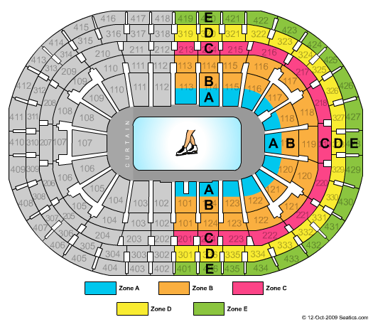Centre Bell Disney On Ice Zone Seating Chart